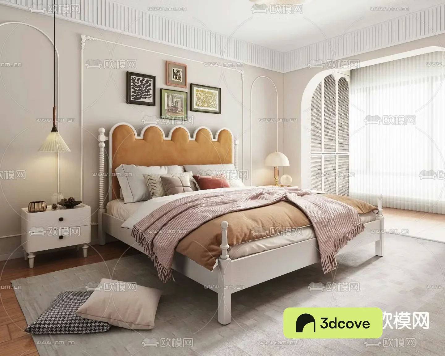 American double bed