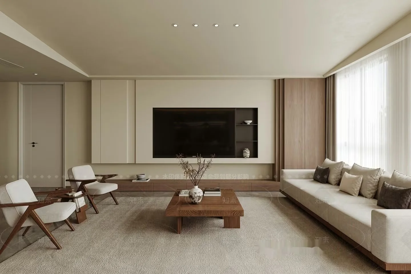 Modern Living Room 3D Model – 20053 – VRAY Render