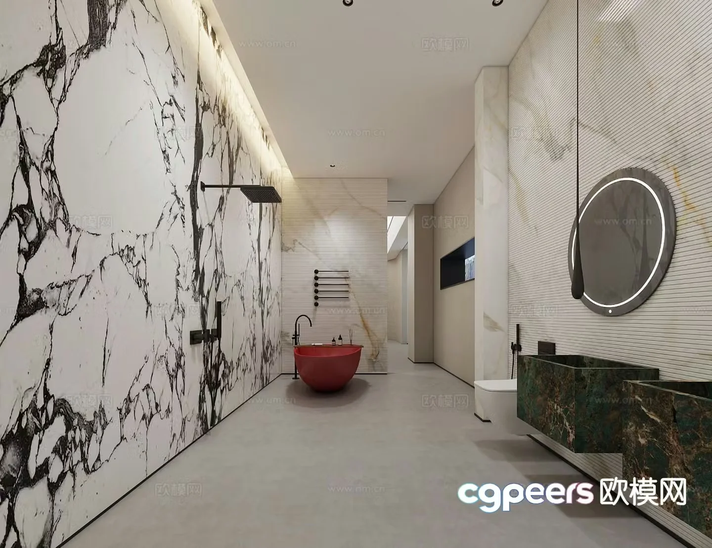 Modern bathroom bathroom toilet 3d model
