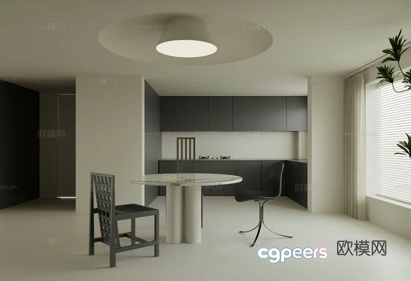 Modern restaurant 3d model