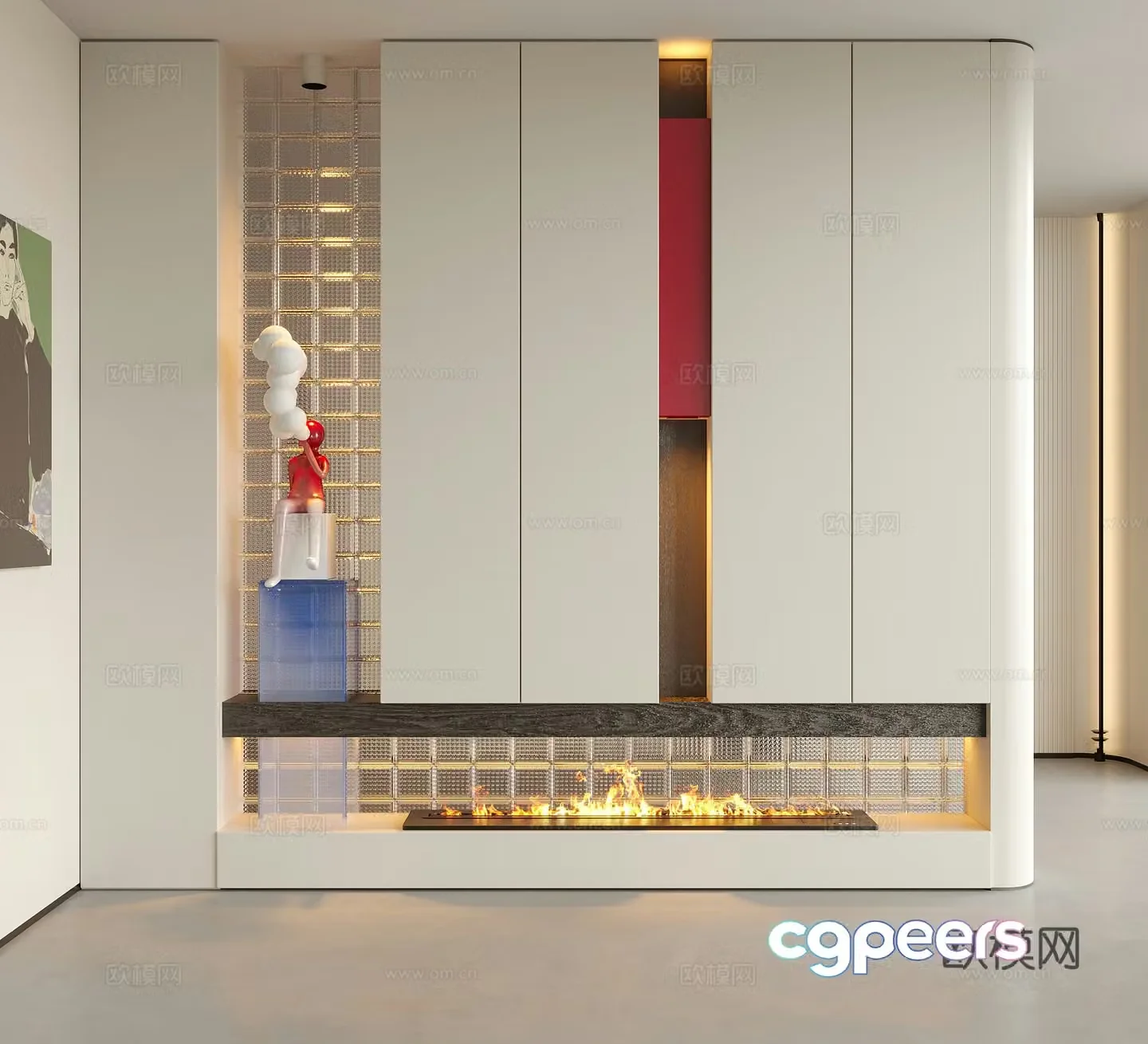 Modern decorative entrance hall entrance hall entrance hall sculpture sculpture ornaments 3D model