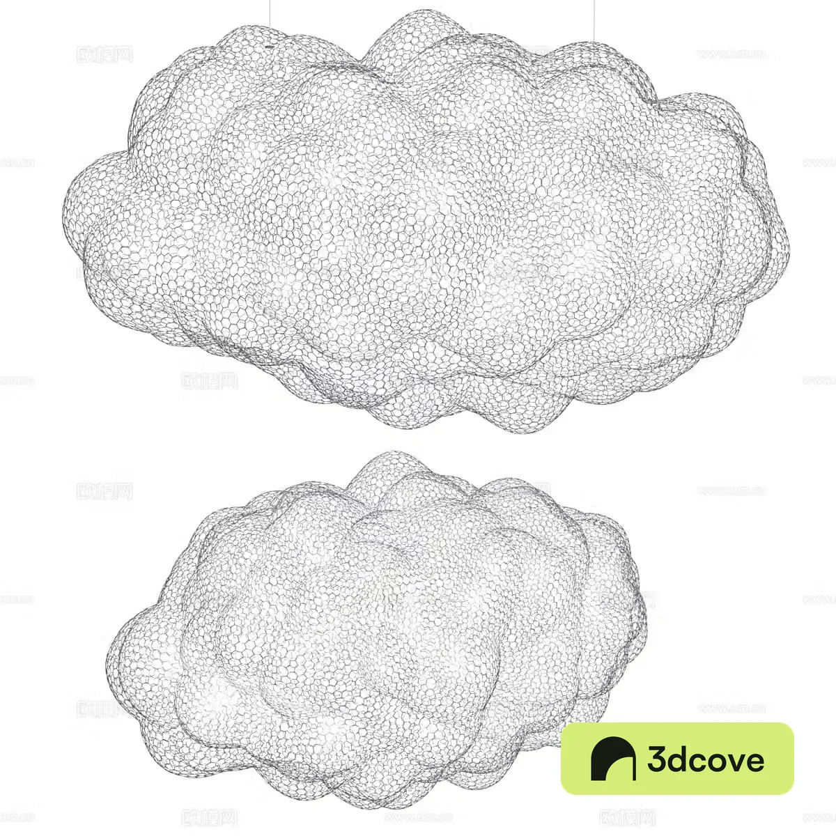 Modern metal decorative cloud pendant
