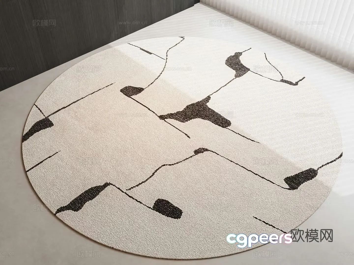 Modern medieval round carpet Italian carpet Round carpet Children’s carpet Carpet Modern 3d model