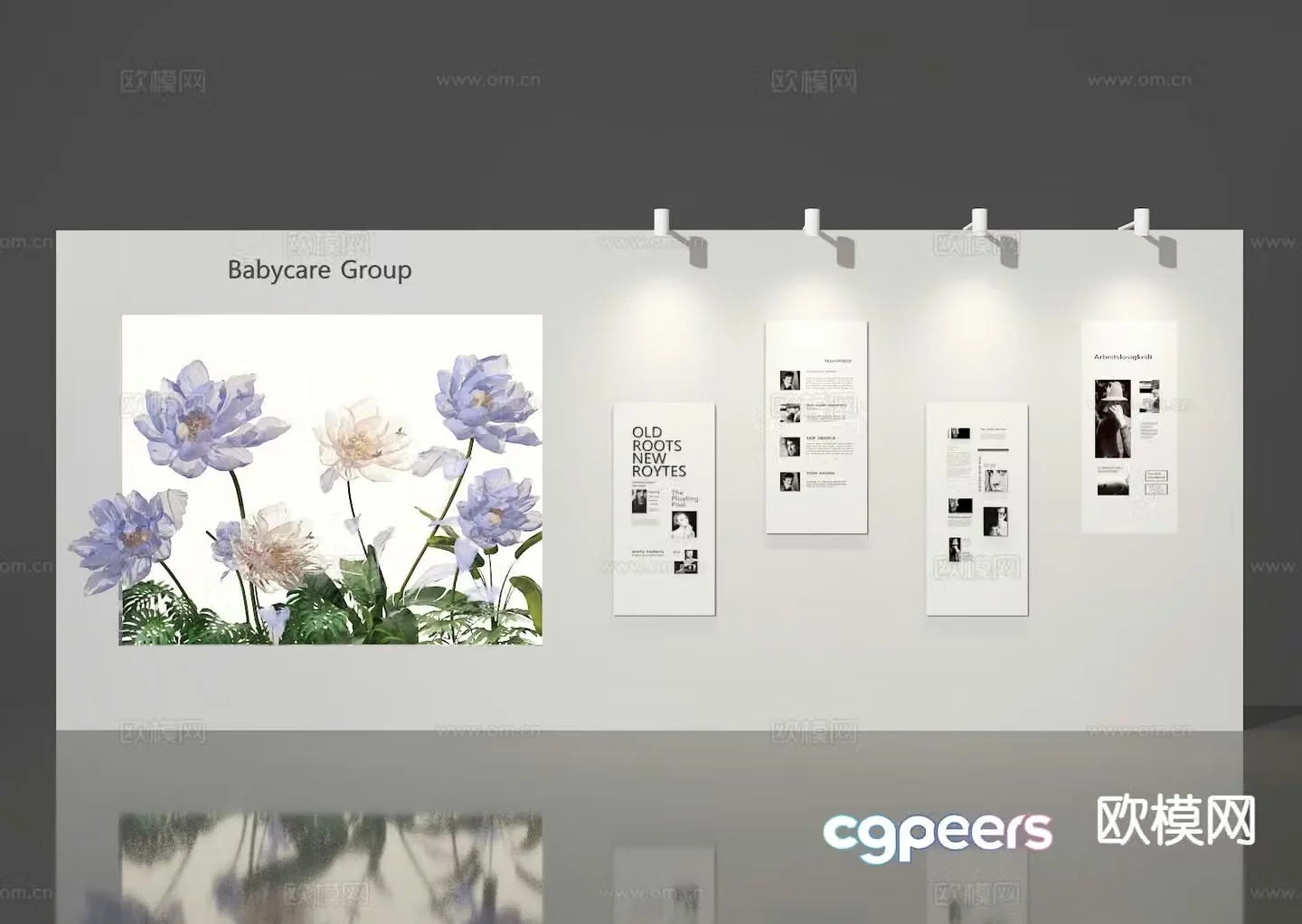 Photo gallery punch-in wall 3D model