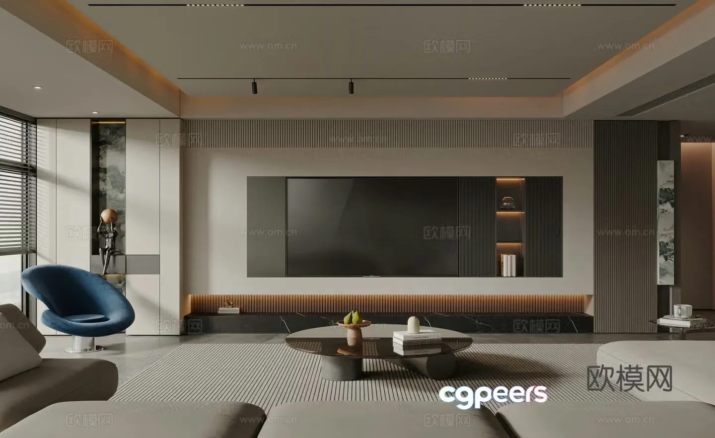 Modern living room 3d model
