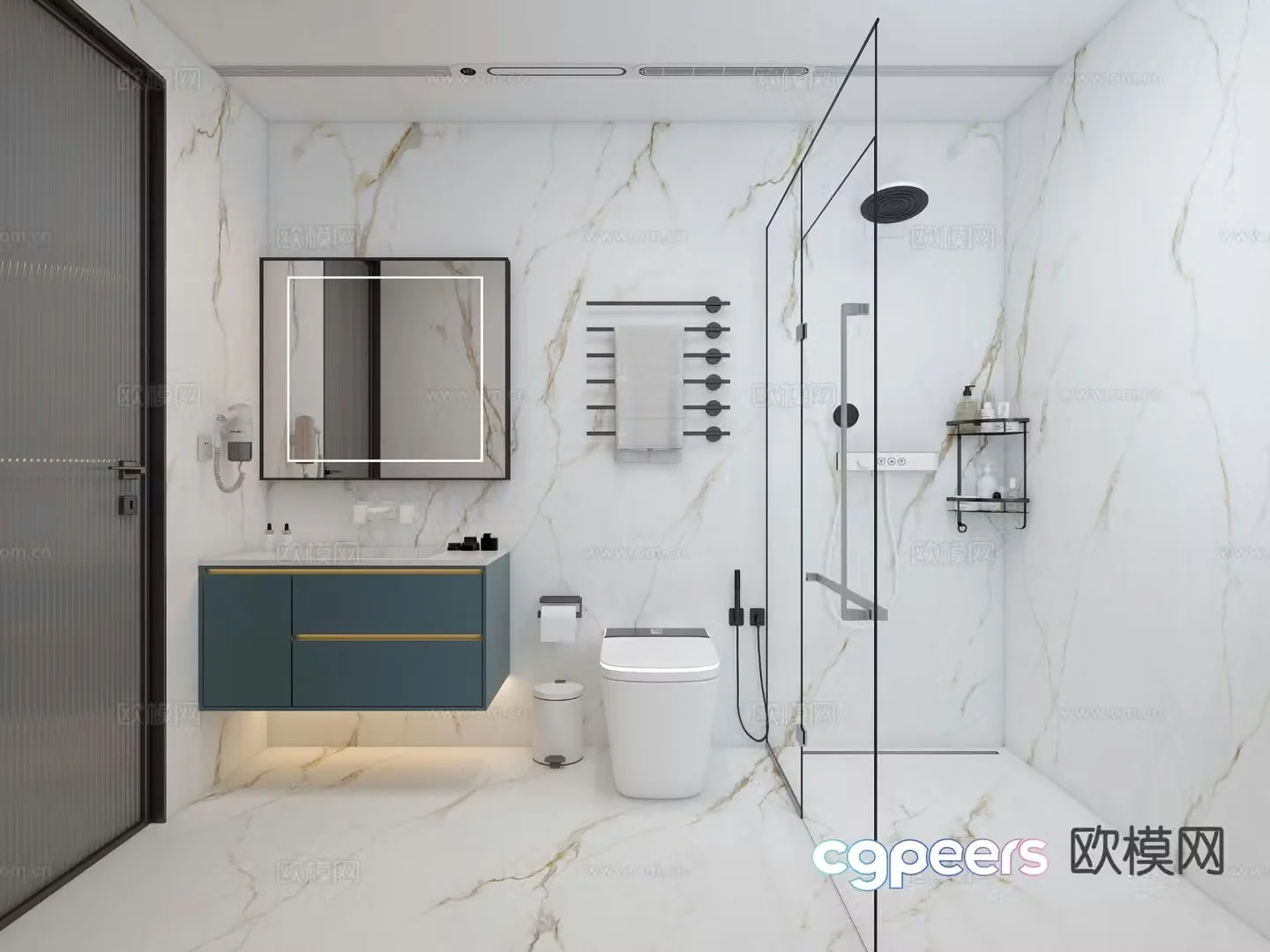 Modern bathroom bathroom 3d model