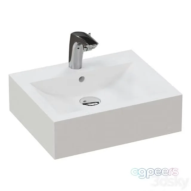 3ds Max Free – Zephyr Wall Mounted Wash Basin