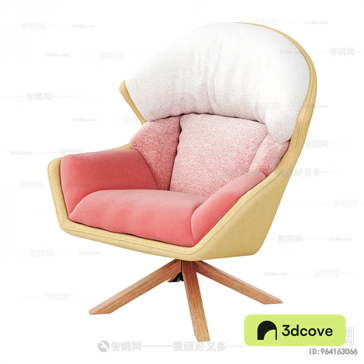 A Pink And White Chair