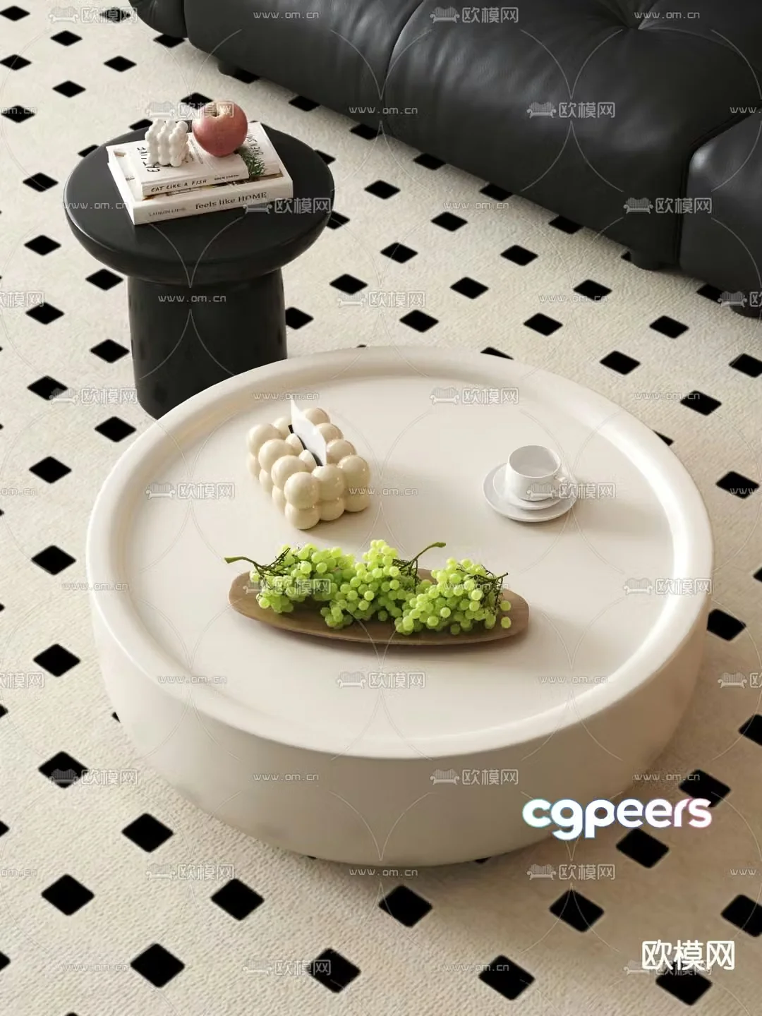 Creamy wind mother coffee table 3d model
