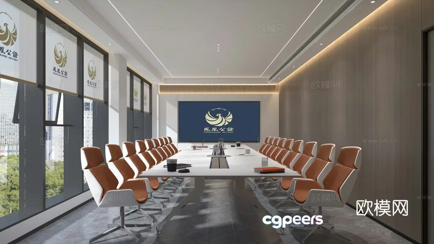 Modern conference room multifunctional negotiation room 3d model