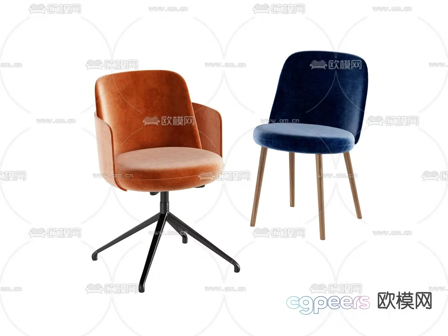Modern seat single chair 3d model