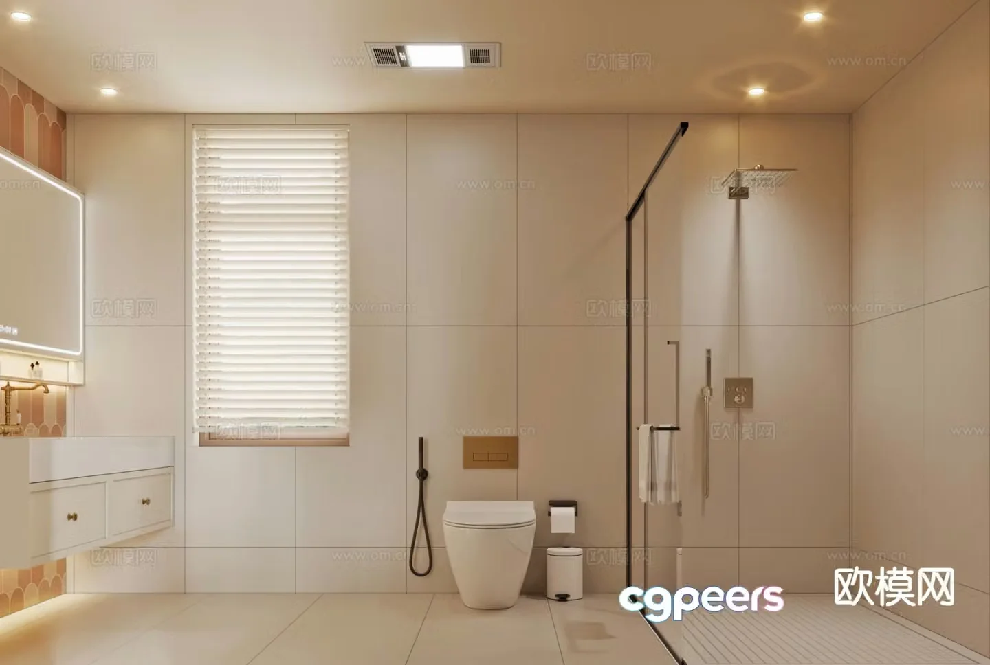 French bathroom bathroom 3d model