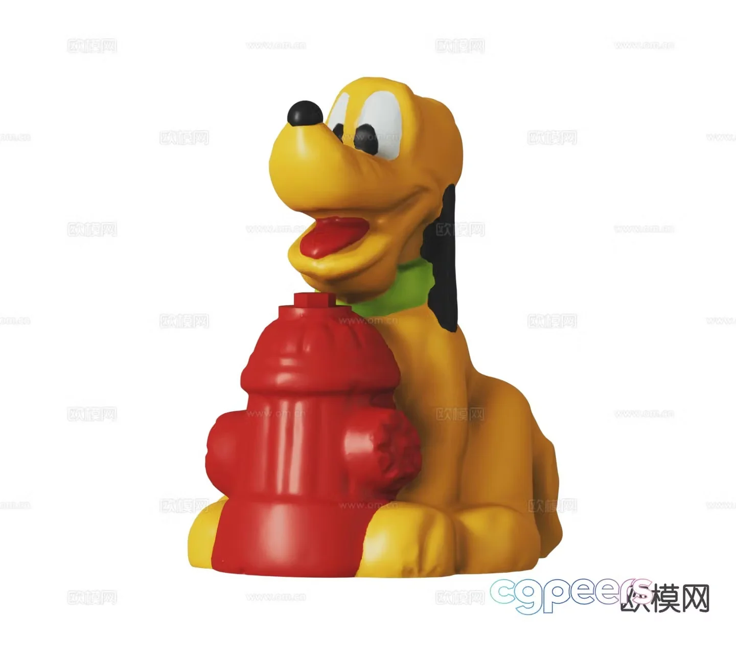 Modern Pluto Goofy Dog Figure Trendy 3D Model