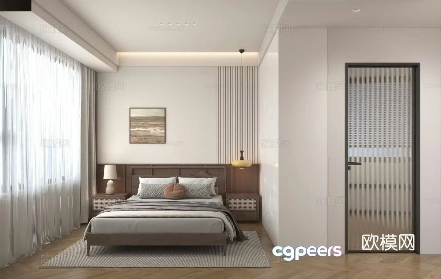 Medium-old bedroom 3d model