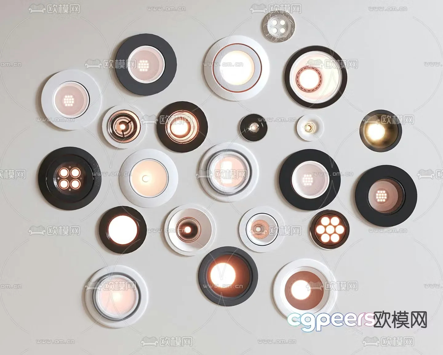 Recessed downlight spotlight daring light 3d model