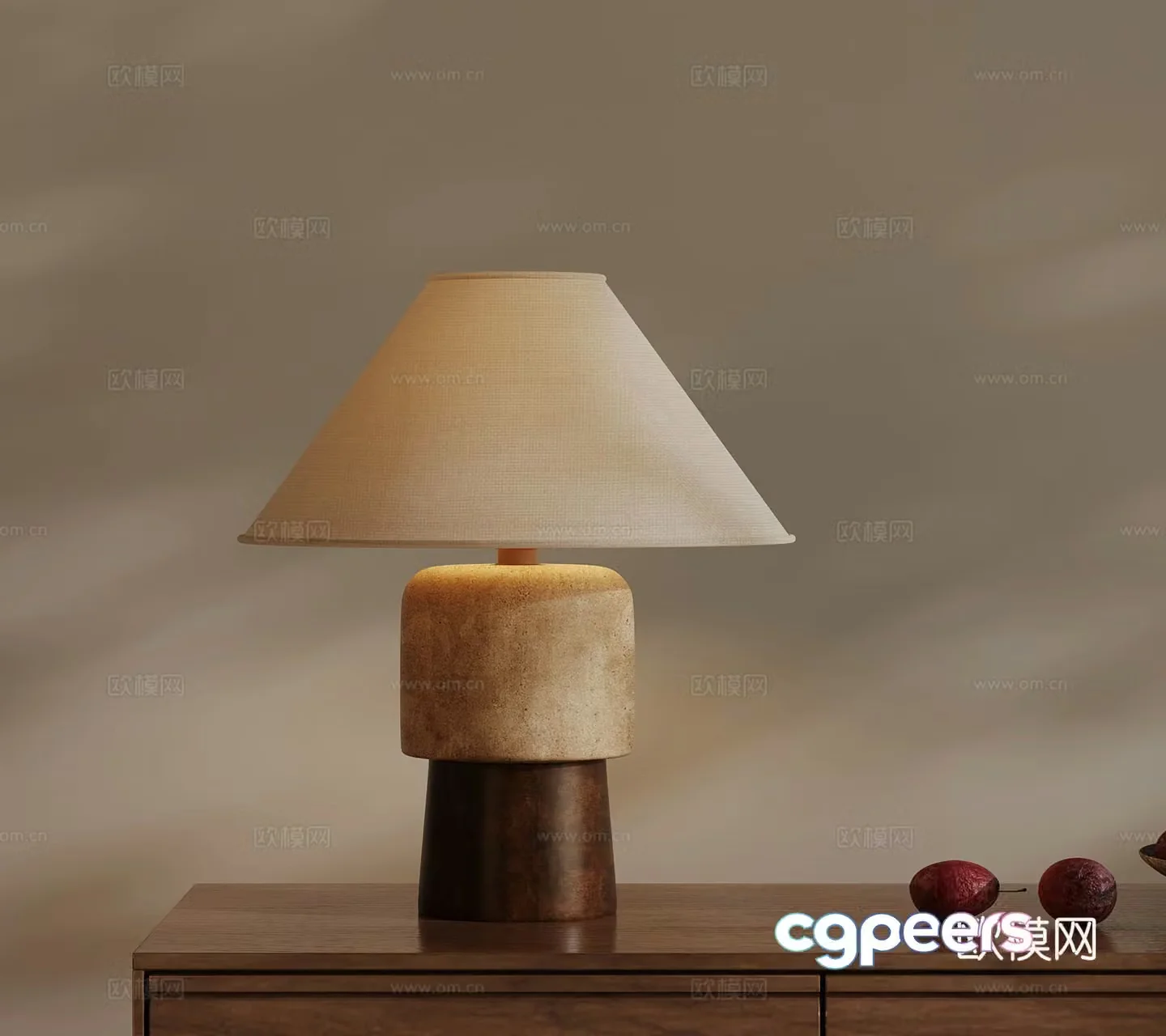 3D model of medieval style table lamp
