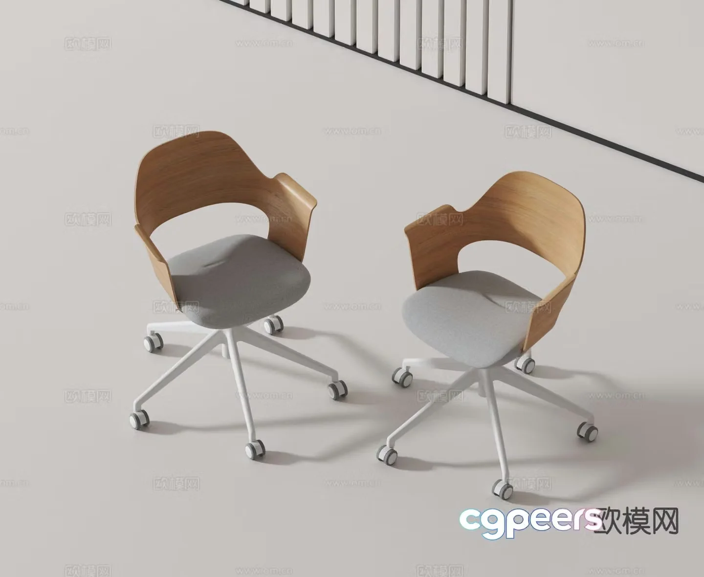 Modern office chair conference chair staff chair 3d model