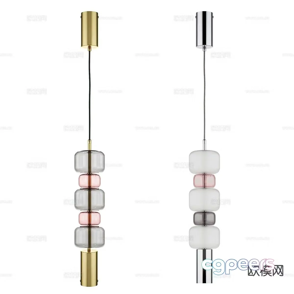 Light luxury small chandelier 3D model