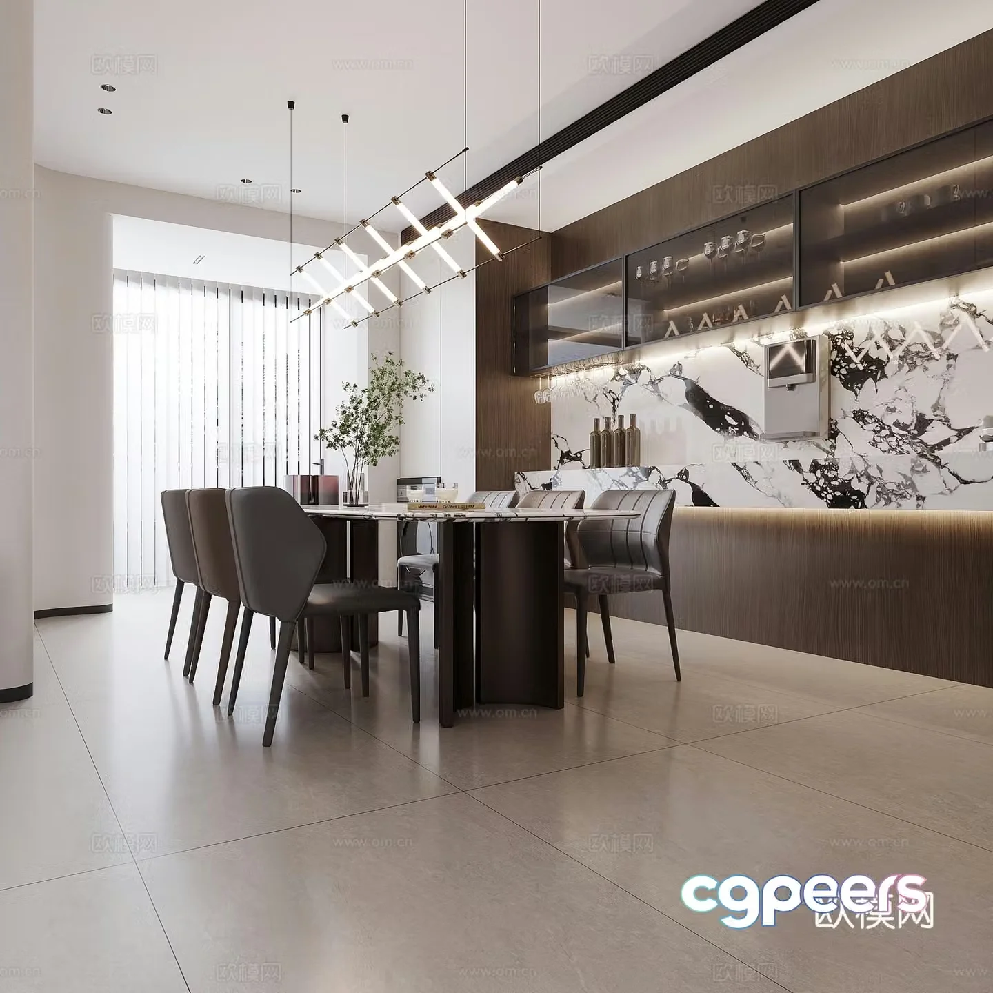 Italian restaurant 3d model