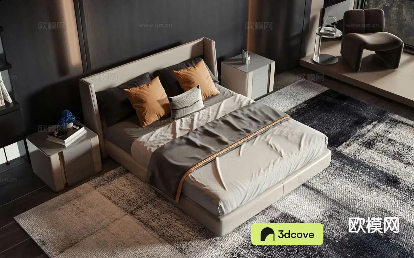 Modern double bed