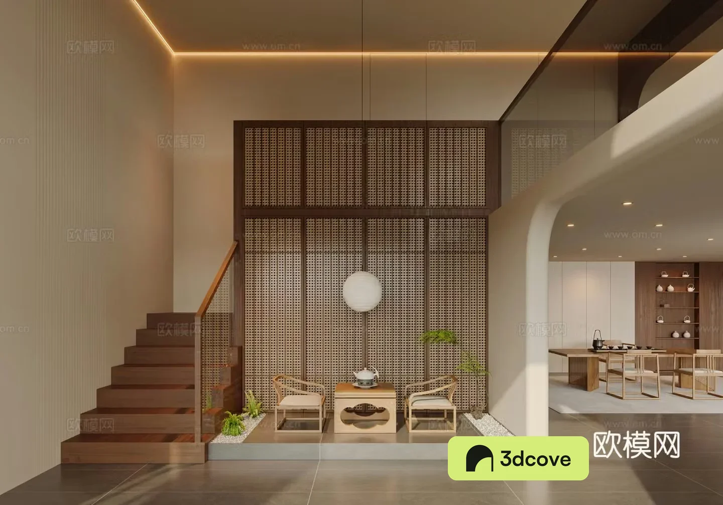 New Chinese stairwell