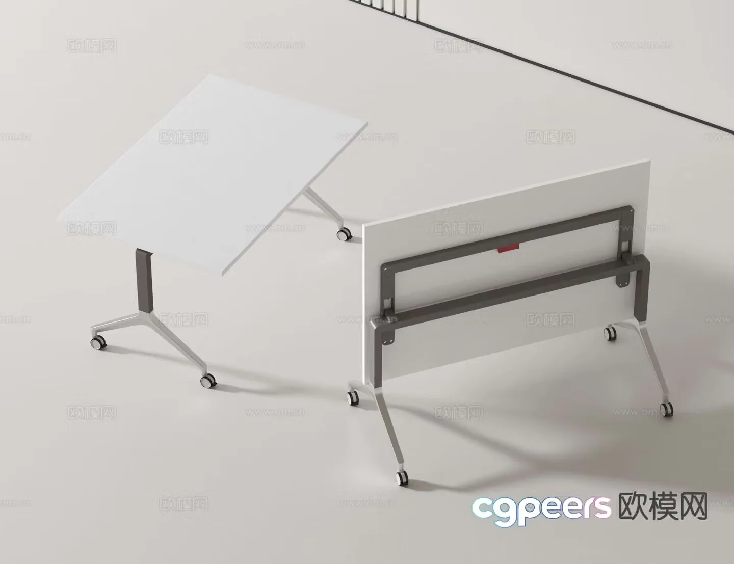 Modern folding work table 3d model