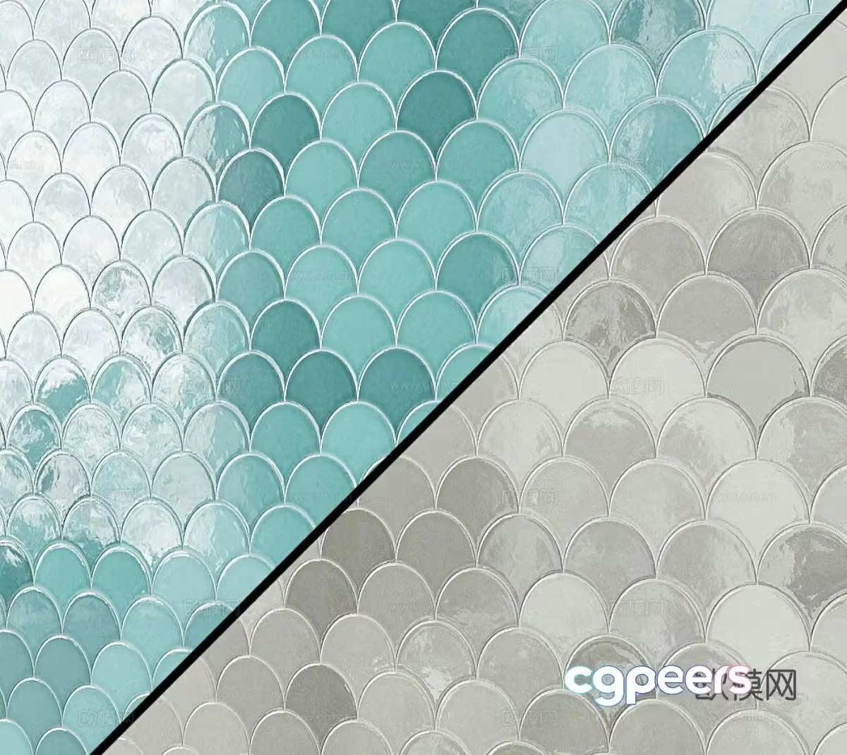 glazed tile wall tile tile 3d model