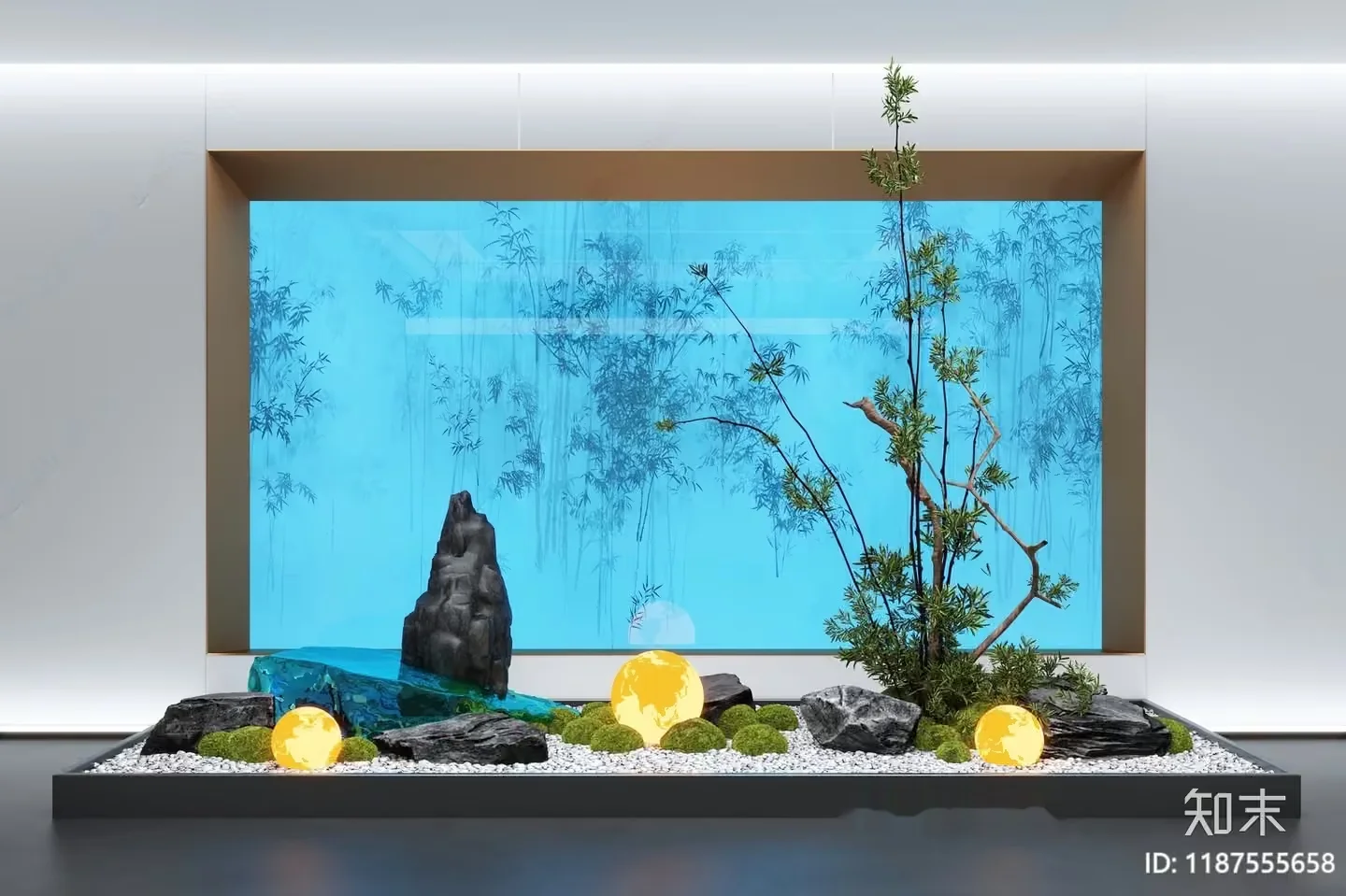 A Serene Indoor Garden 3D Model – 11732 – VRAY Render