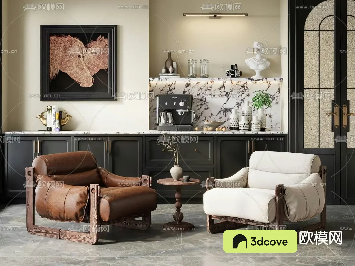 Medieval style leisure chair leather chair
