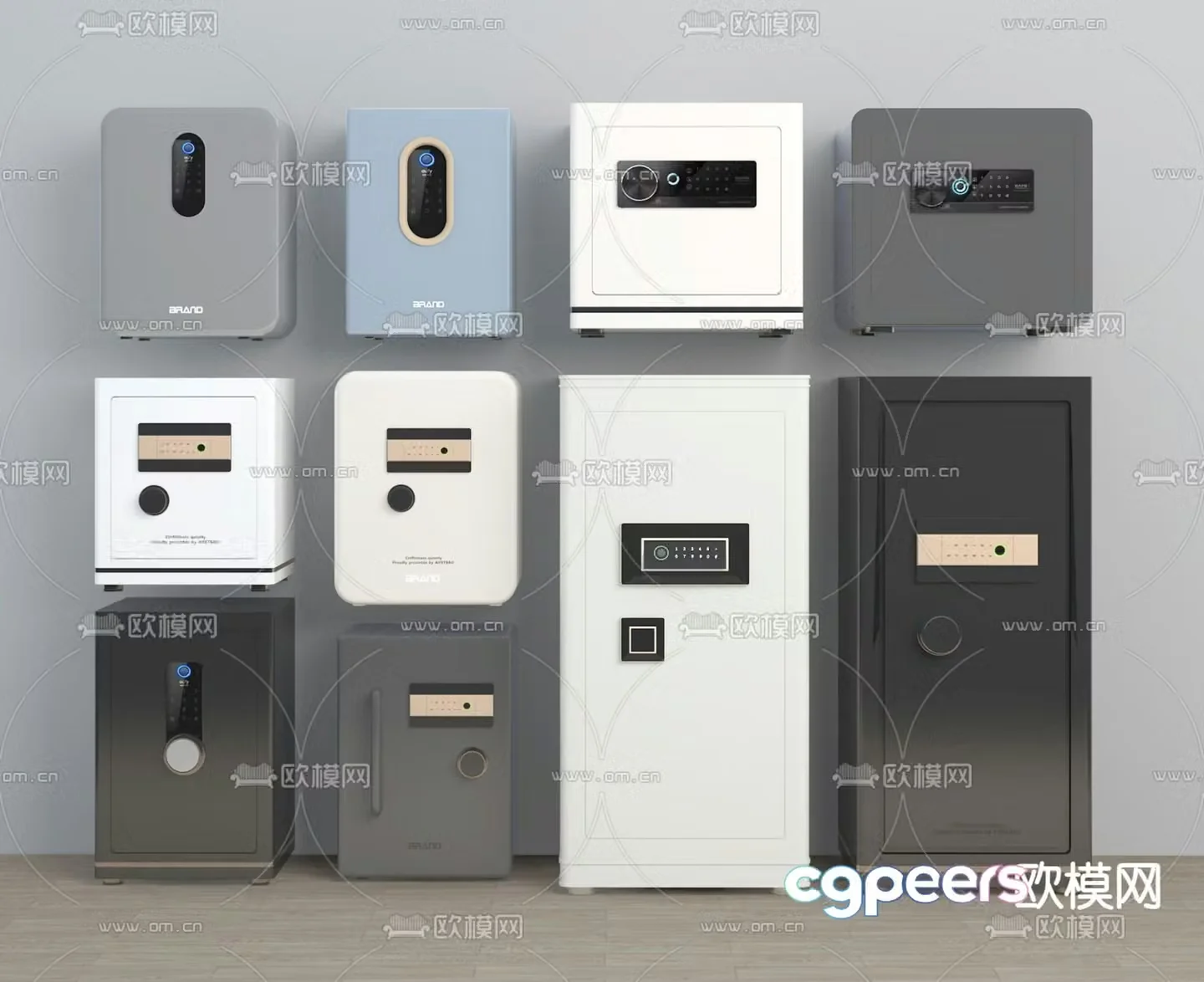 safe safe password box locker 3d model