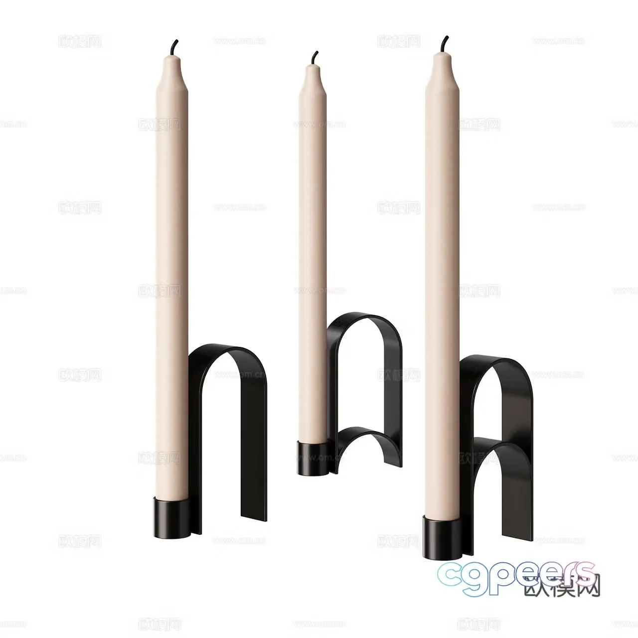 Kristina retro candlestick candlestick candle decoration ornament decoration 3d model