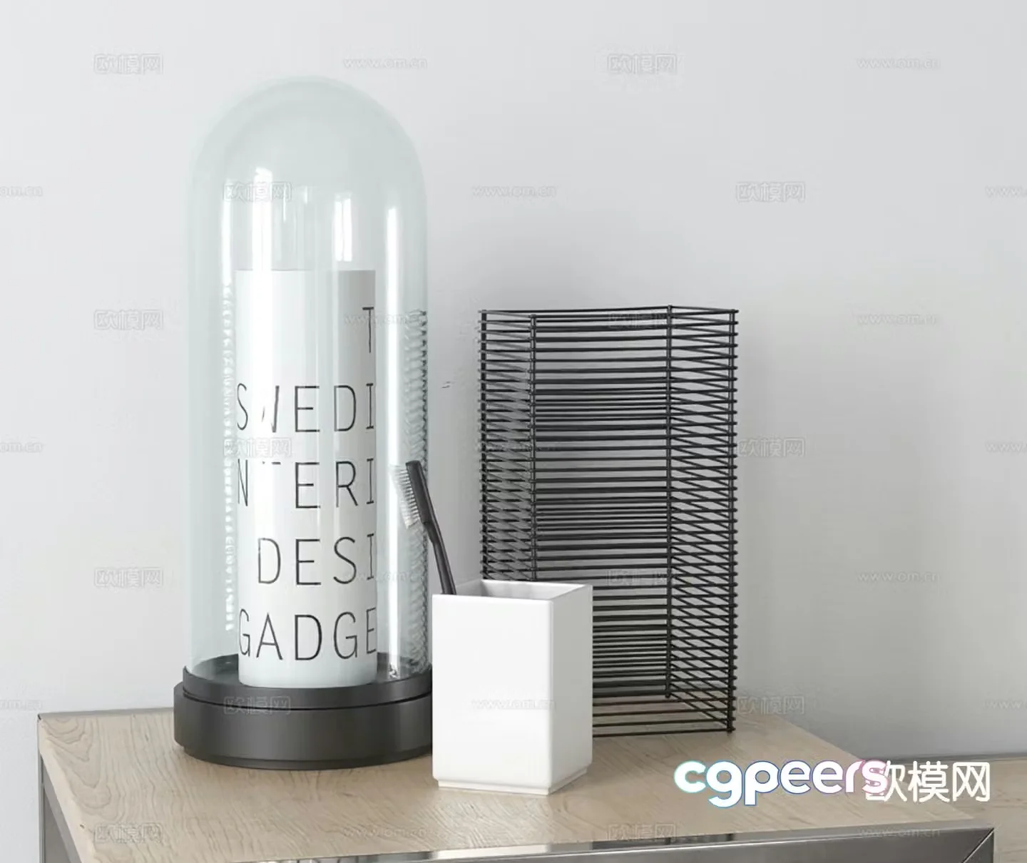 Modern decorations desktop accessories table lamp 3d model