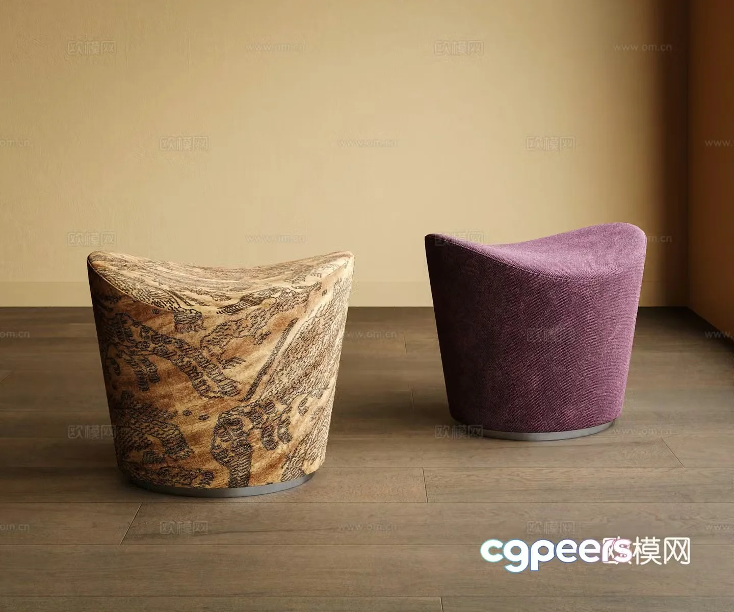 Modern sofa stool 3d model