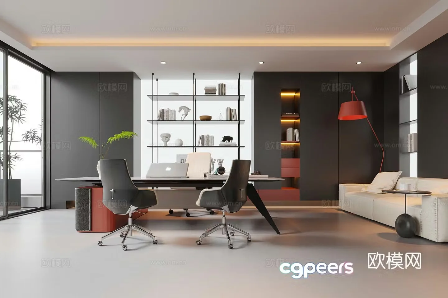 Modern General Manager Office Chairman Office Boss Office Desk Chair 3D Model
