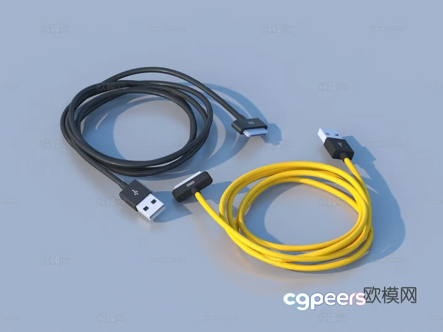 Charging cable Data cable Connection cable 3D model