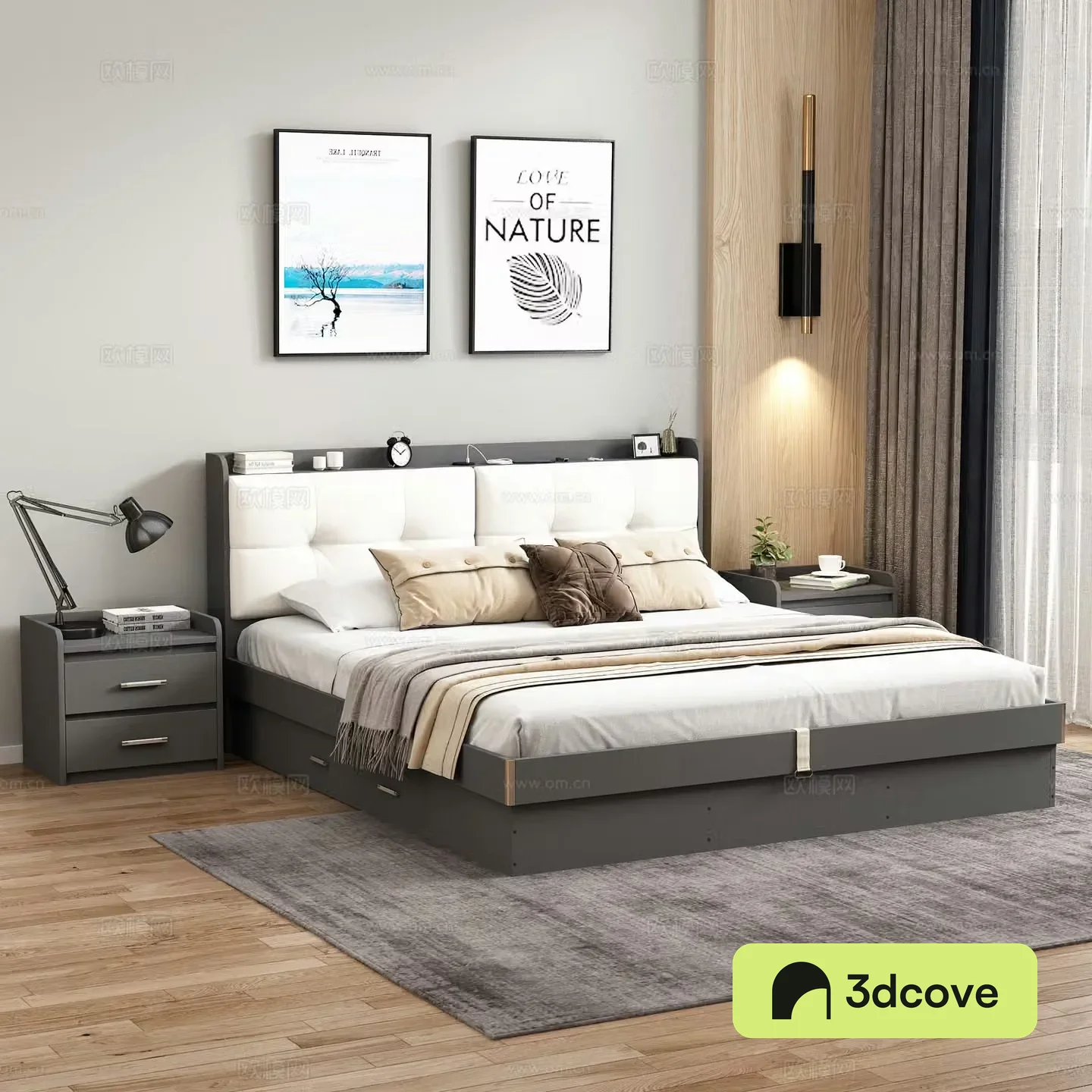 Modern double bed