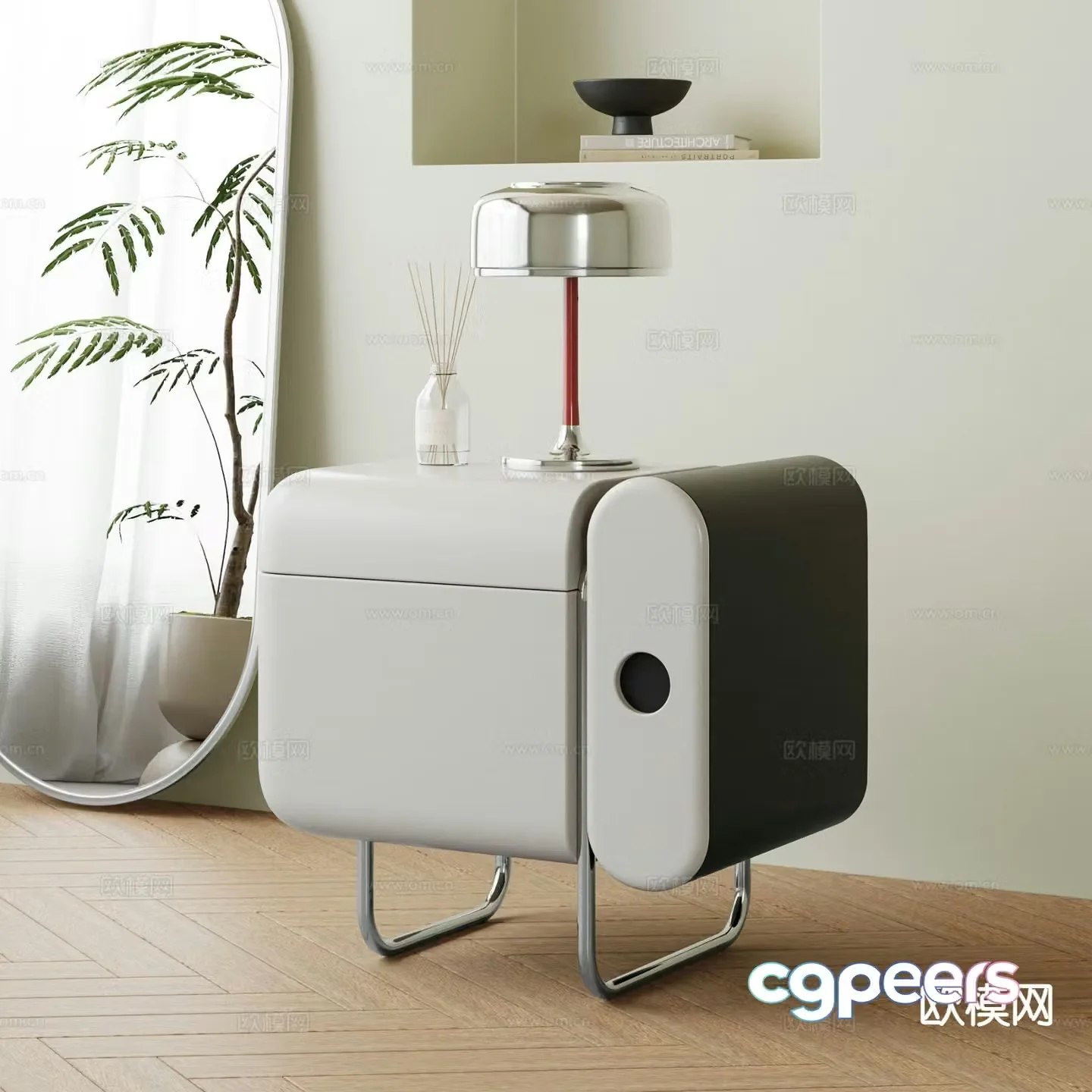 Modern bedside table 3d model