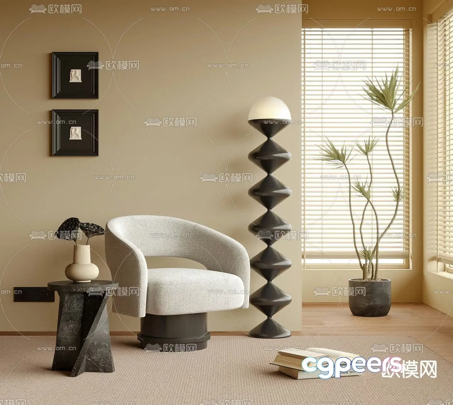 Medieval style sofa chair leisure chair 3d model