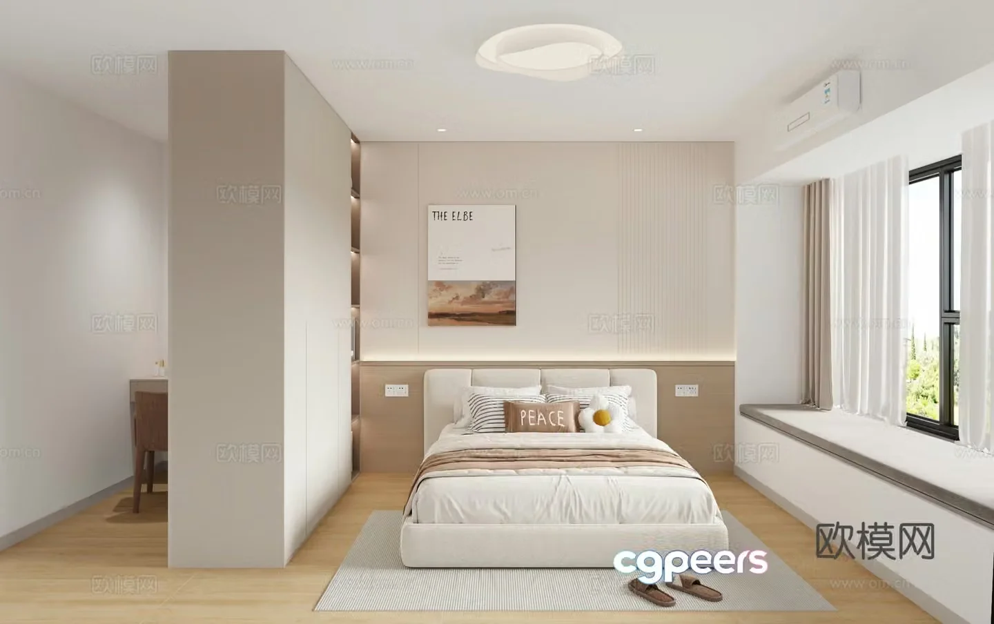 Modern style bedroom 3d model