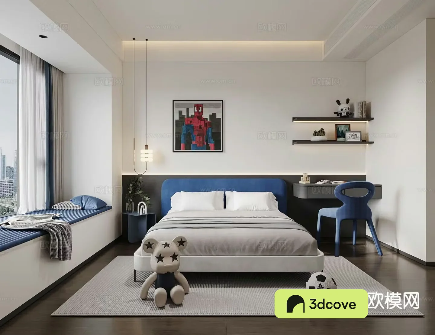 Modern boy’s room second bedroom