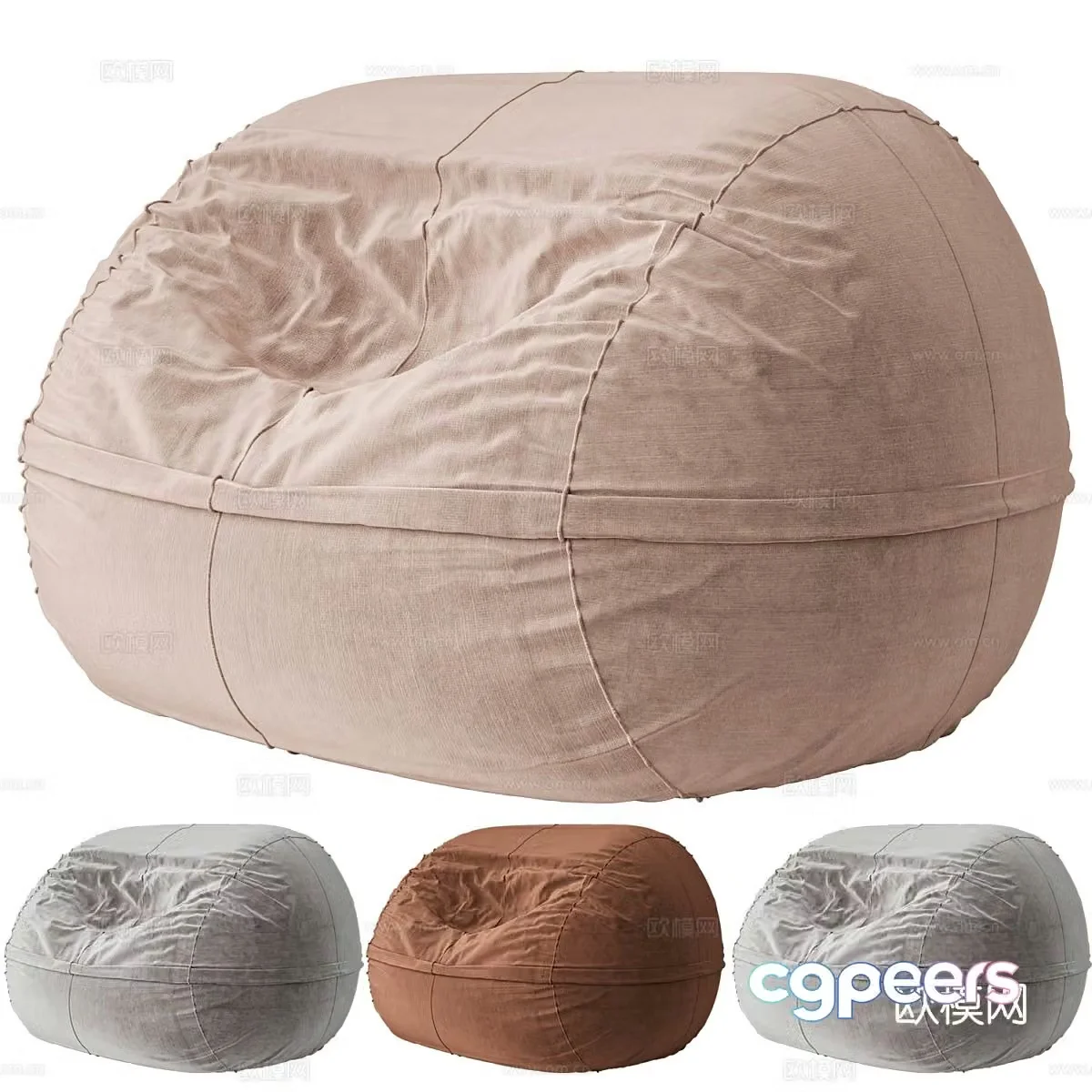Bean bag sofa 3d model