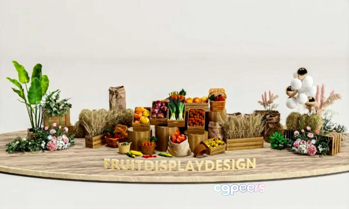 Fruit Display Design 3D Model – 16546 – VRAY Render