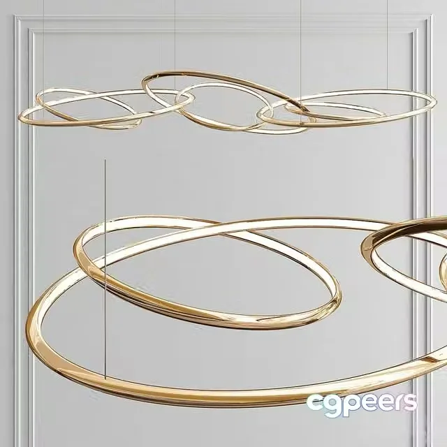 3ds Max Free – Decorative Ring Chandelier