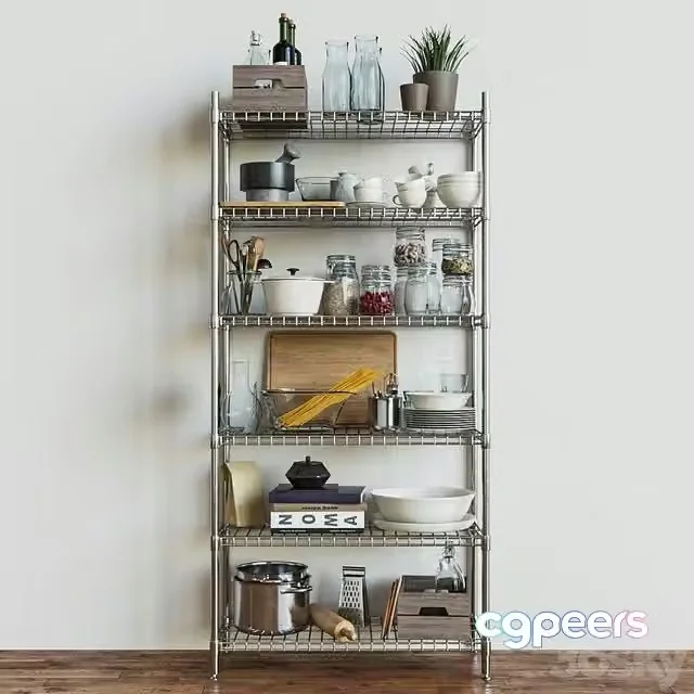 3ds Max Free – IKEA shelves section OMAR