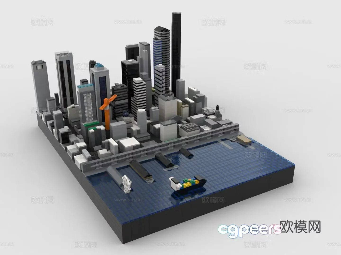 LEGO LEGO Toys Building Blocks City Skyline City Cluster City Bird’s View With 3D Model