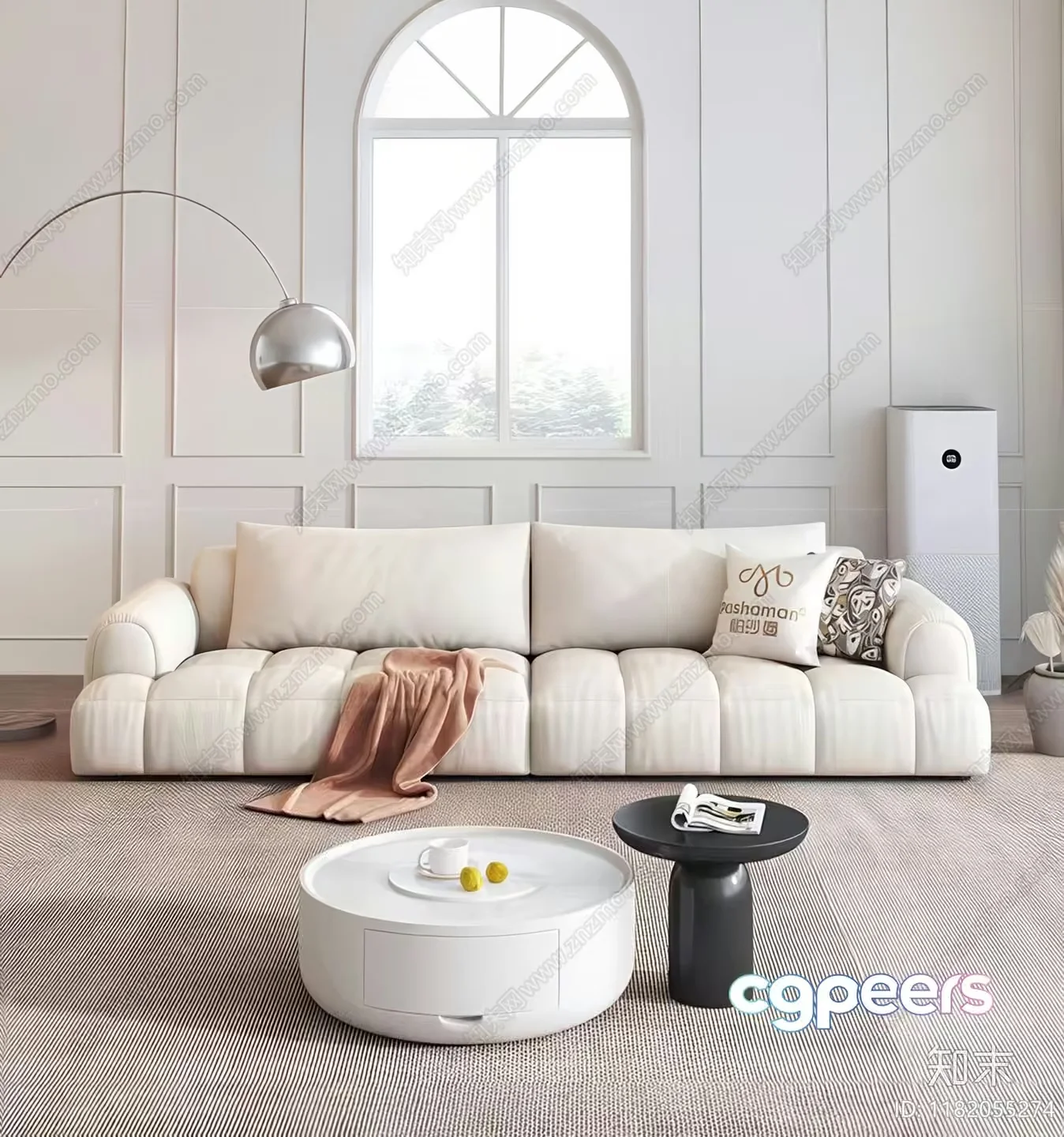 Modern Living Room 3D Model – 2468 – CORONA Render