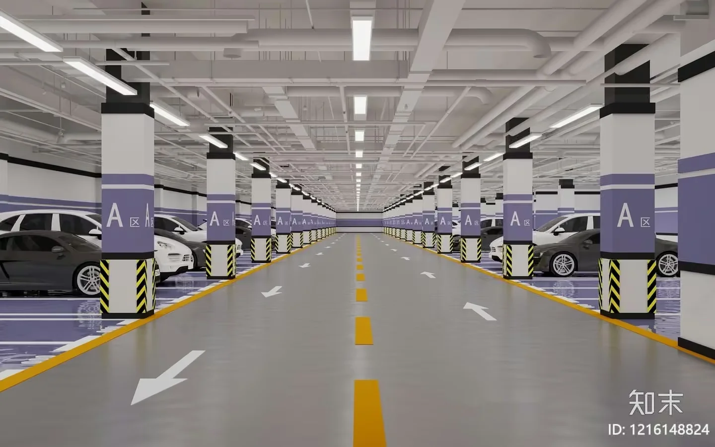A Car Parking Garage 3D Model – 15271 – VRAY Render