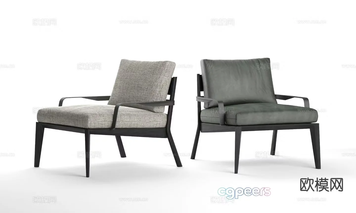 Modern seat lounge chair 3d model