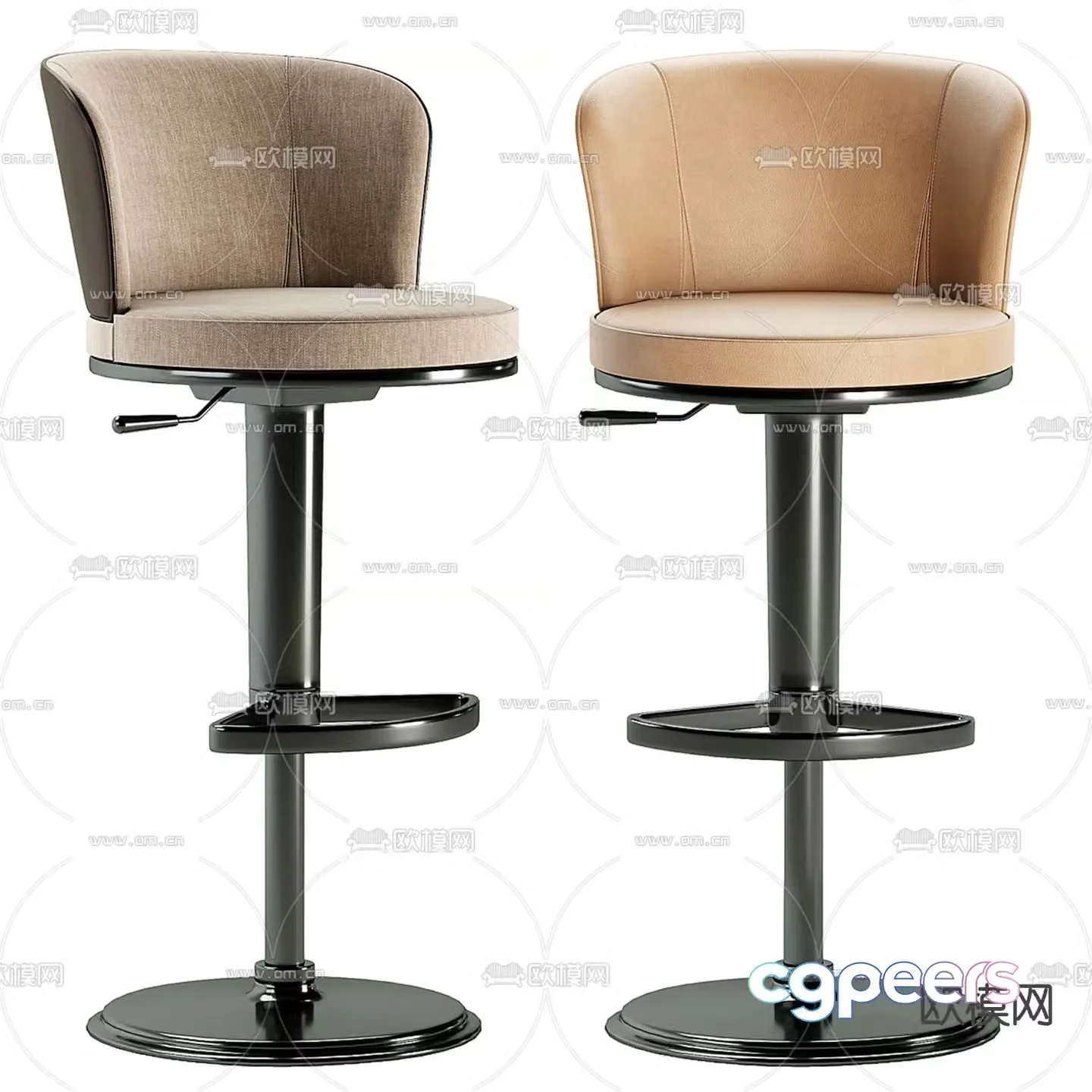 Modern bar stool bar stool high stool 3d model