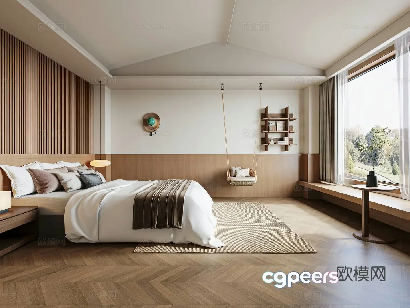 Modern bedroom master bedroom 3d model
